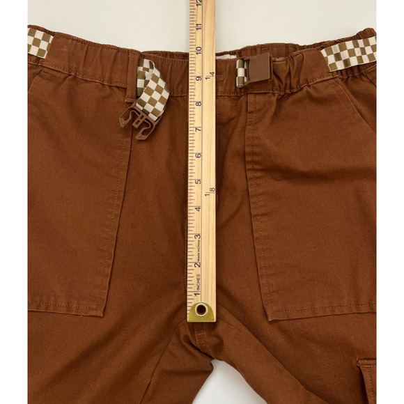 The Great + Eddie Bauer The Canvas Hiking Cargo Pants Womens 4 Rust Belted Crop - Picture 8 of 12